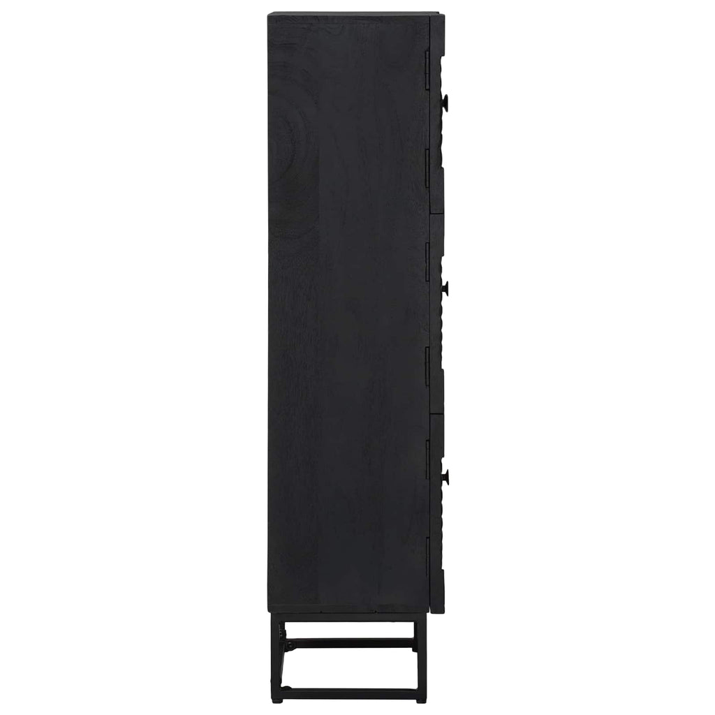 Highboard Schwarz 35 x 30 x 120 cm