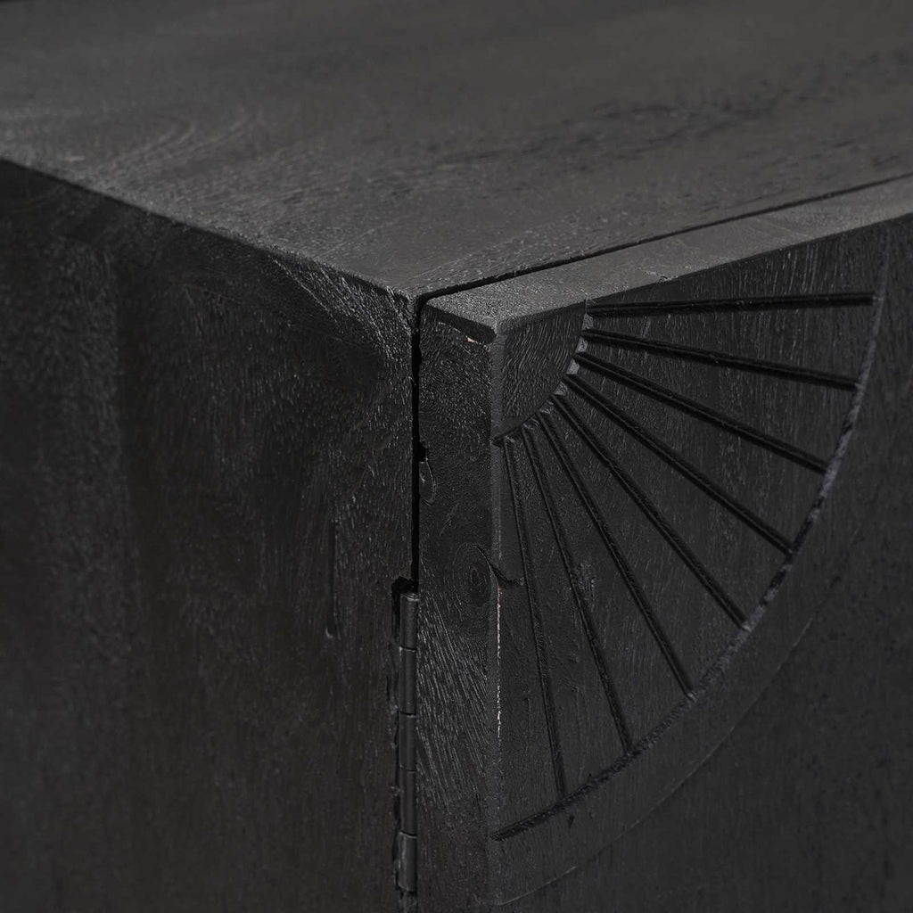 Highboard Schwarz 55 x 30 x 95 cm