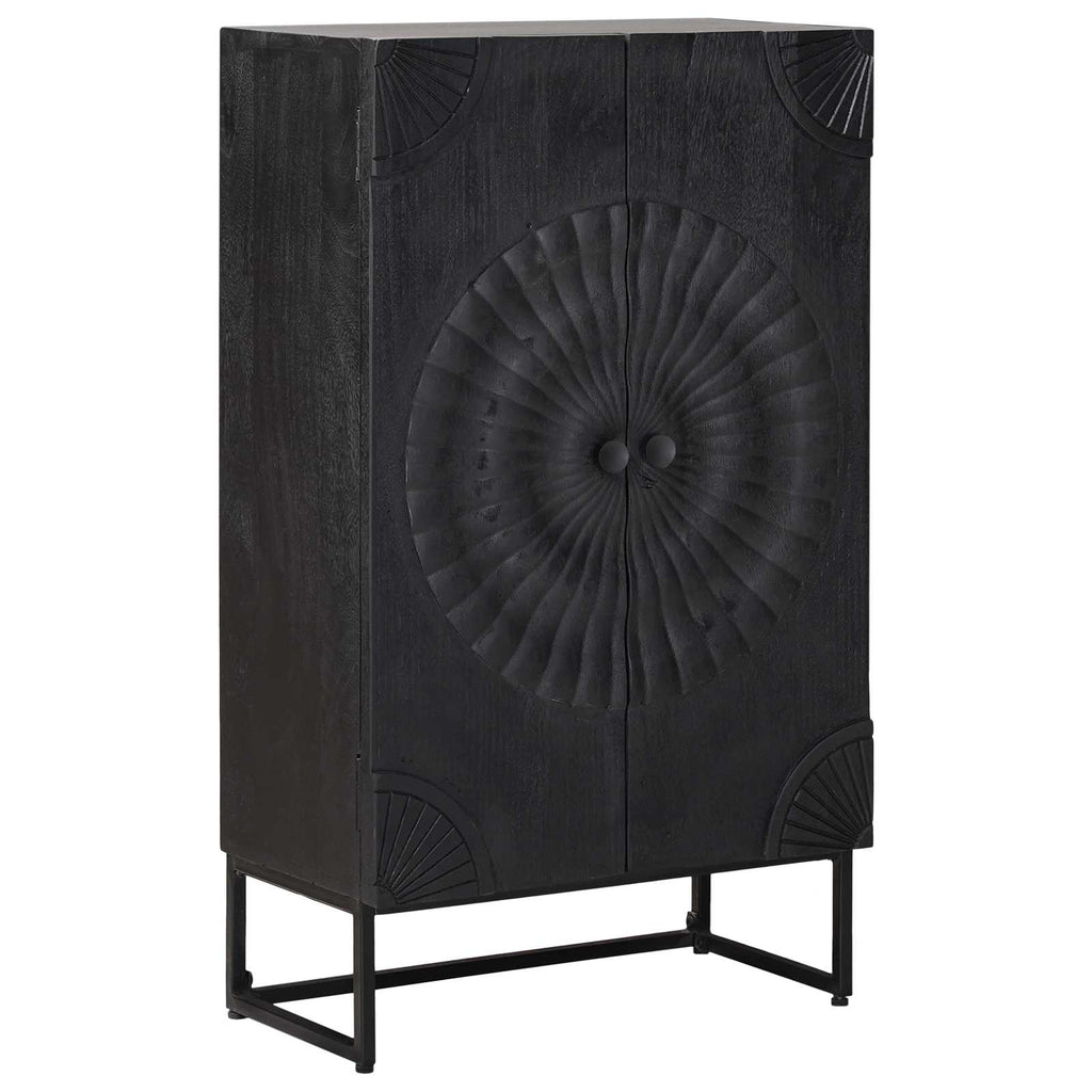 Highboard Schwarz 55 x 30 x 95 cm