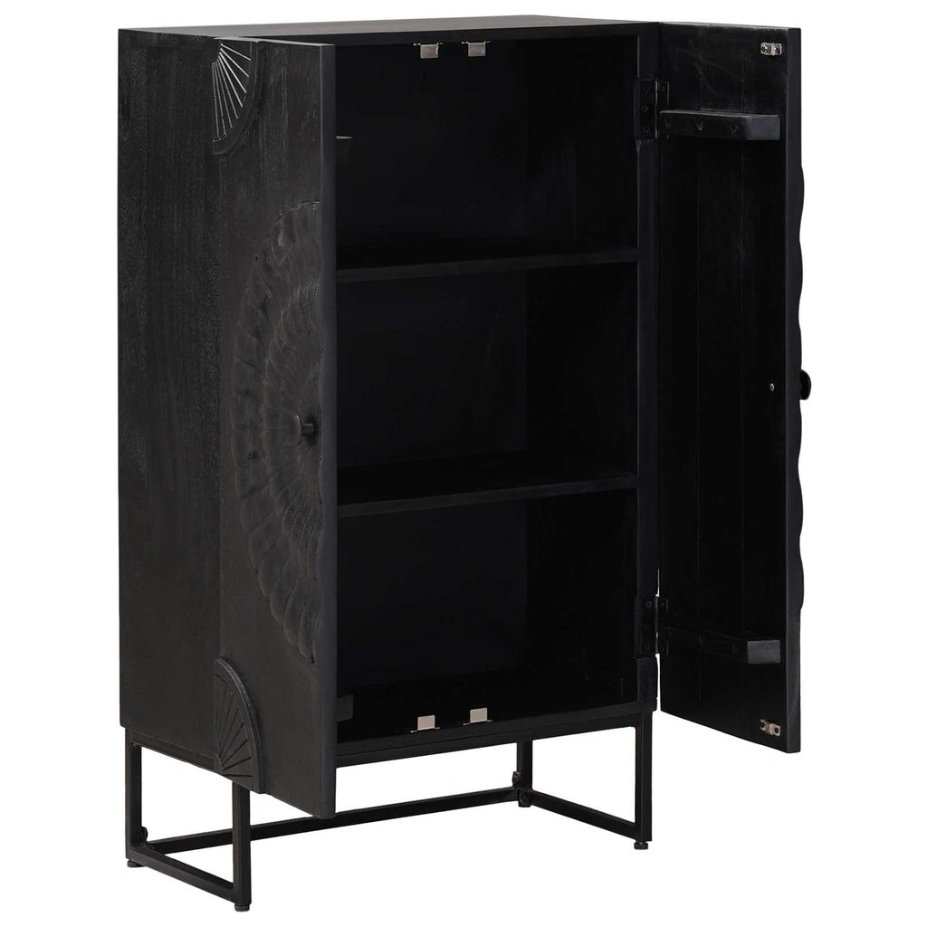 Highboard Schwarz 55 x 30 x 95 cm