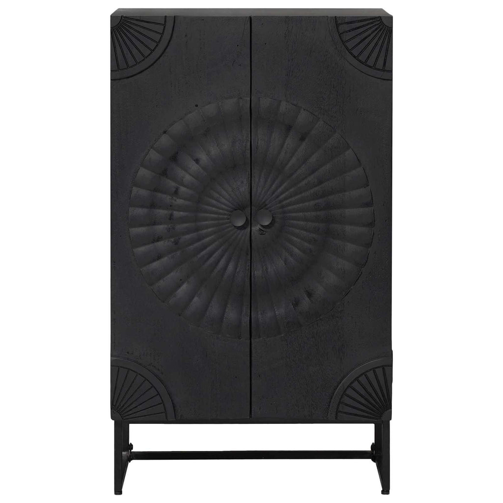 Highboard Schwarz 55 x 30 x 95 cm