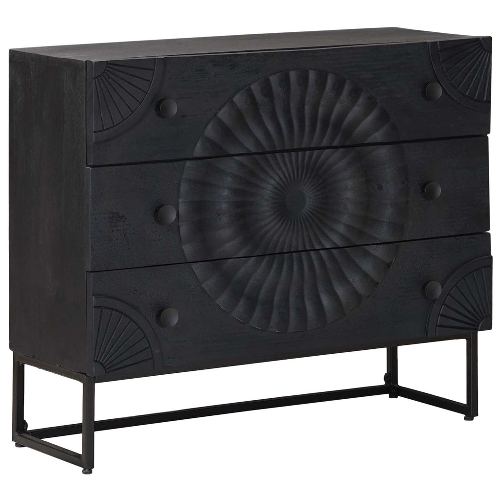 Schubladenschrank mit Schubladen Schwarz 75 x 30 x 65 cm