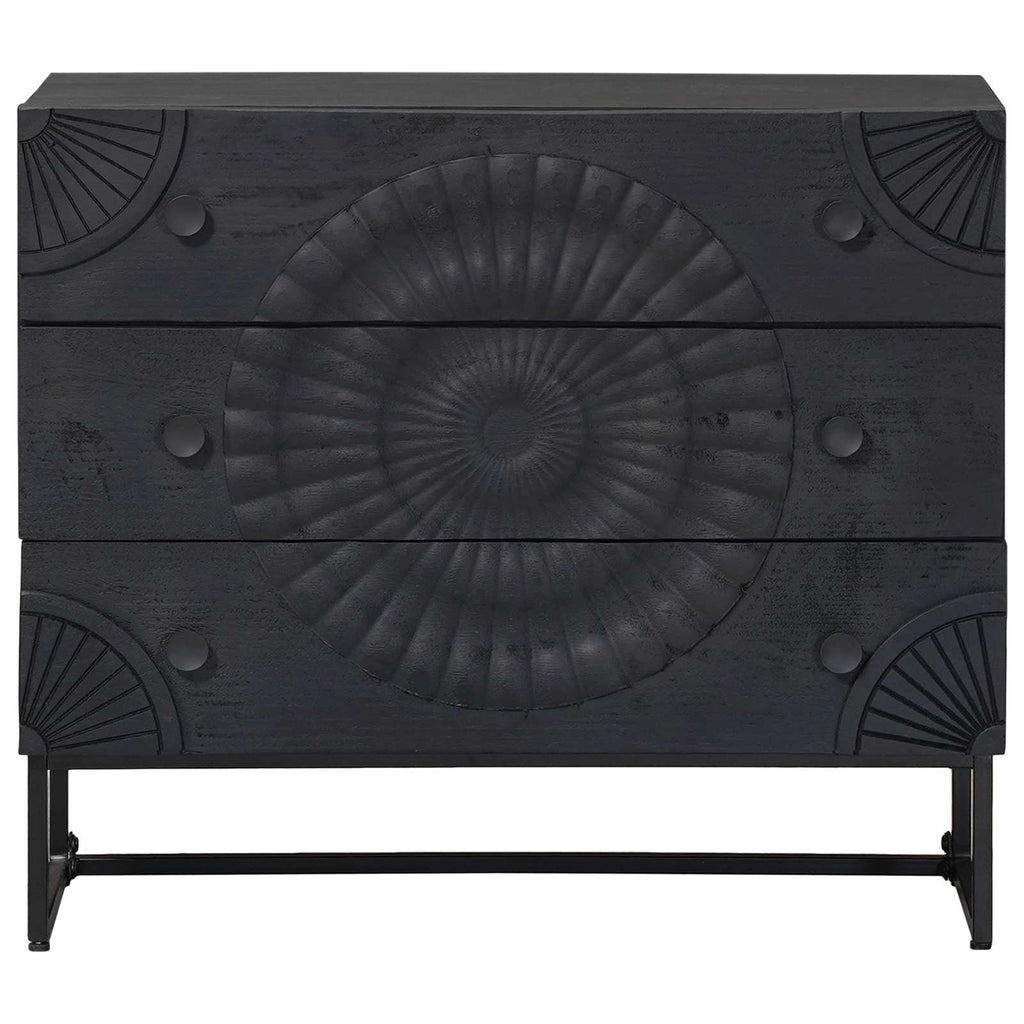 Schubladenschrank mit Schubladen Schwarz 75 x 30 x 65 cm
