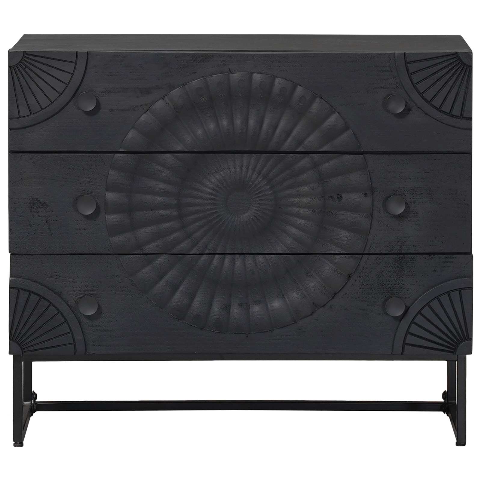 Schubladenschrank mit Schubladen Schwarz 75 x 30 x 65 cm