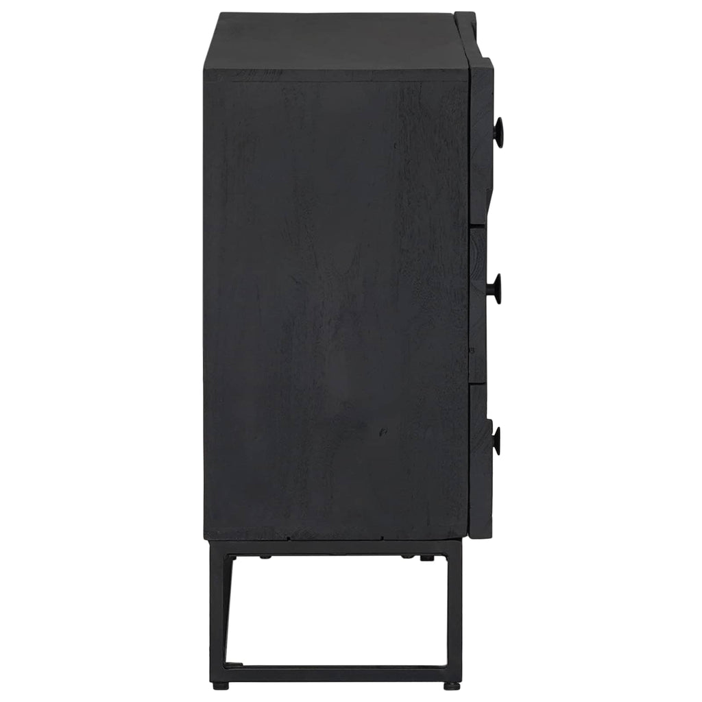 Schubladenschrank mit Schubladen Schwarz 75 x 30 x 65 cm