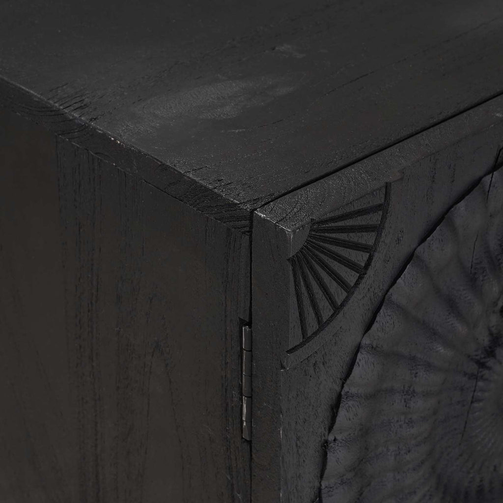 TV-Schränk mit Schubladen mit Regal Schwarz 105 x 30 x 54 cm