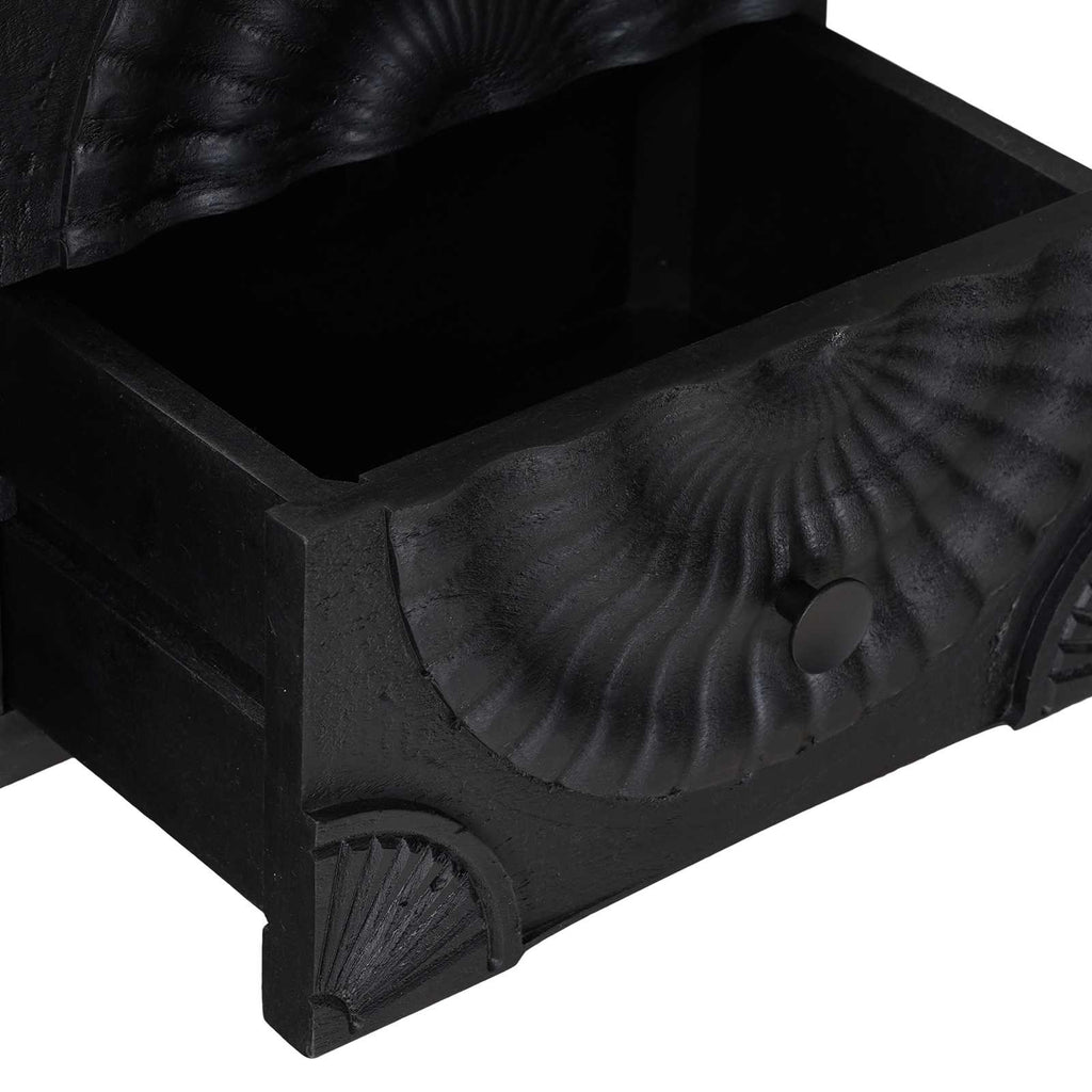 TV-Schränk mit Schubladen mit Regal Schwarz 105 x 30 x 54 cm