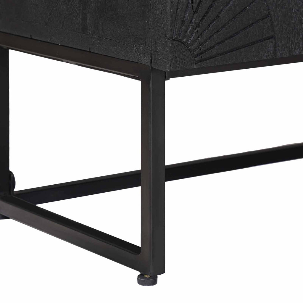 TV-Schränk mit Schubladen mit Regal Schwarz 105 x 30 x 54 cm