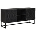 TV-Schränk mit Schubladen mit Regal Schwarz 105 x 30 x 54 cm