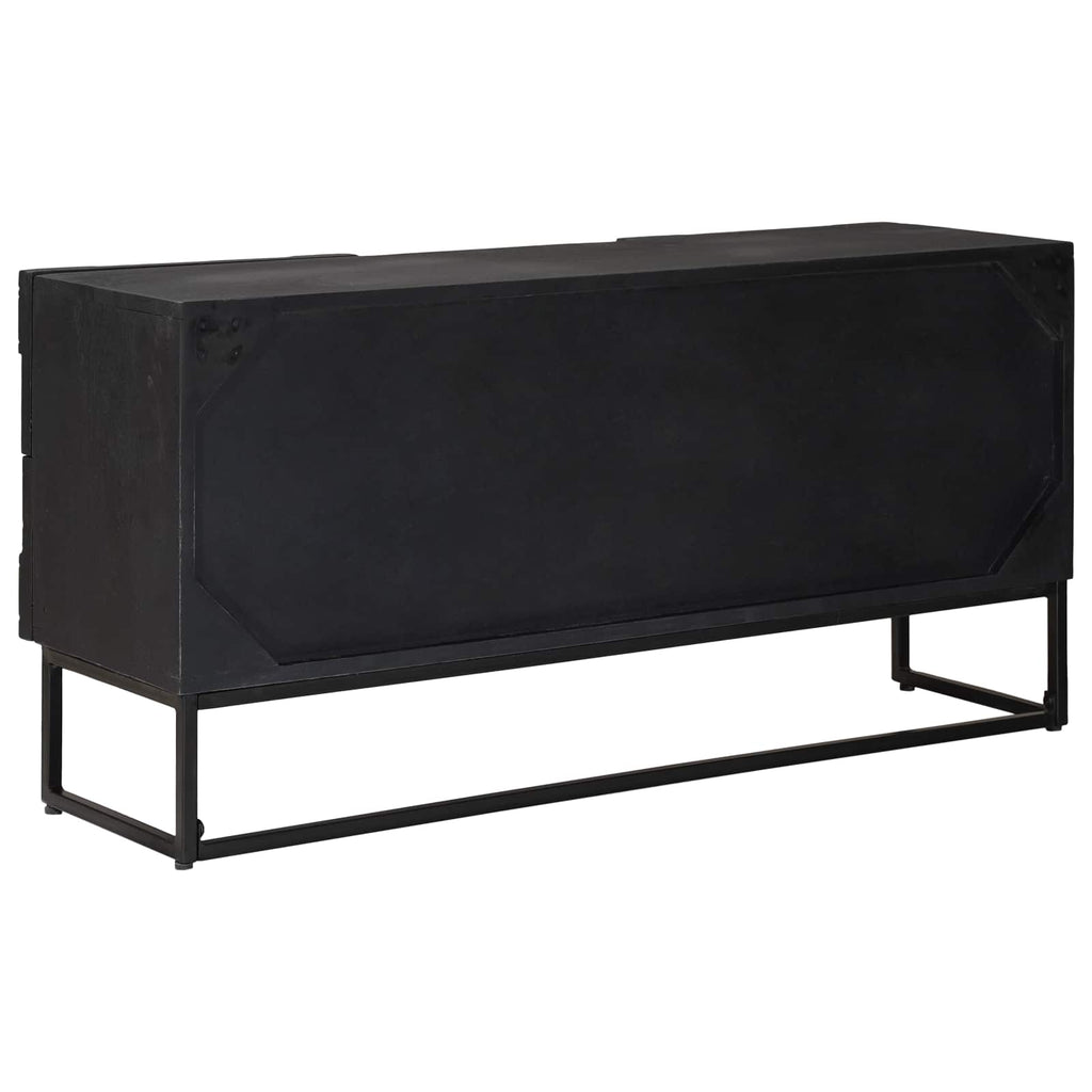 TV-Schränk mit Schubladen mit Regal Schwarz 105 x 30 x 54 cm