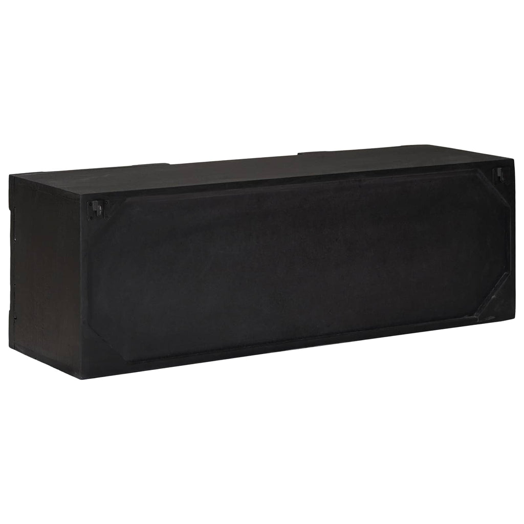 TV-Schränk mit Regal mit Speicher Schwarz 105 x 30 x 35 cm