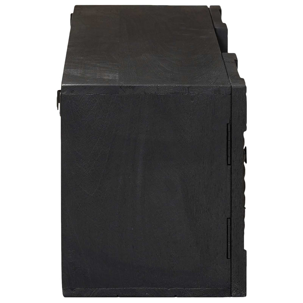 TV-Schränk mit Regal mit Speicher Schwarz 105 x 30 x 35 cm