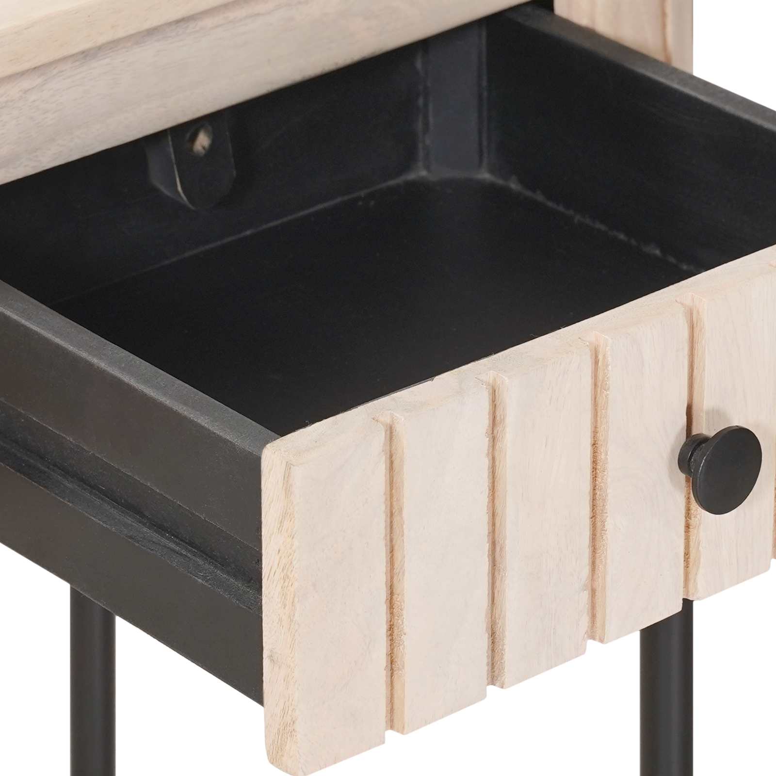 Handgefertigter Beistelltisch Weiß 100 x 30 x 76 cm