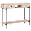 Handgefertigter Beistelltisch Weiß 100 x 30 x 76 cm