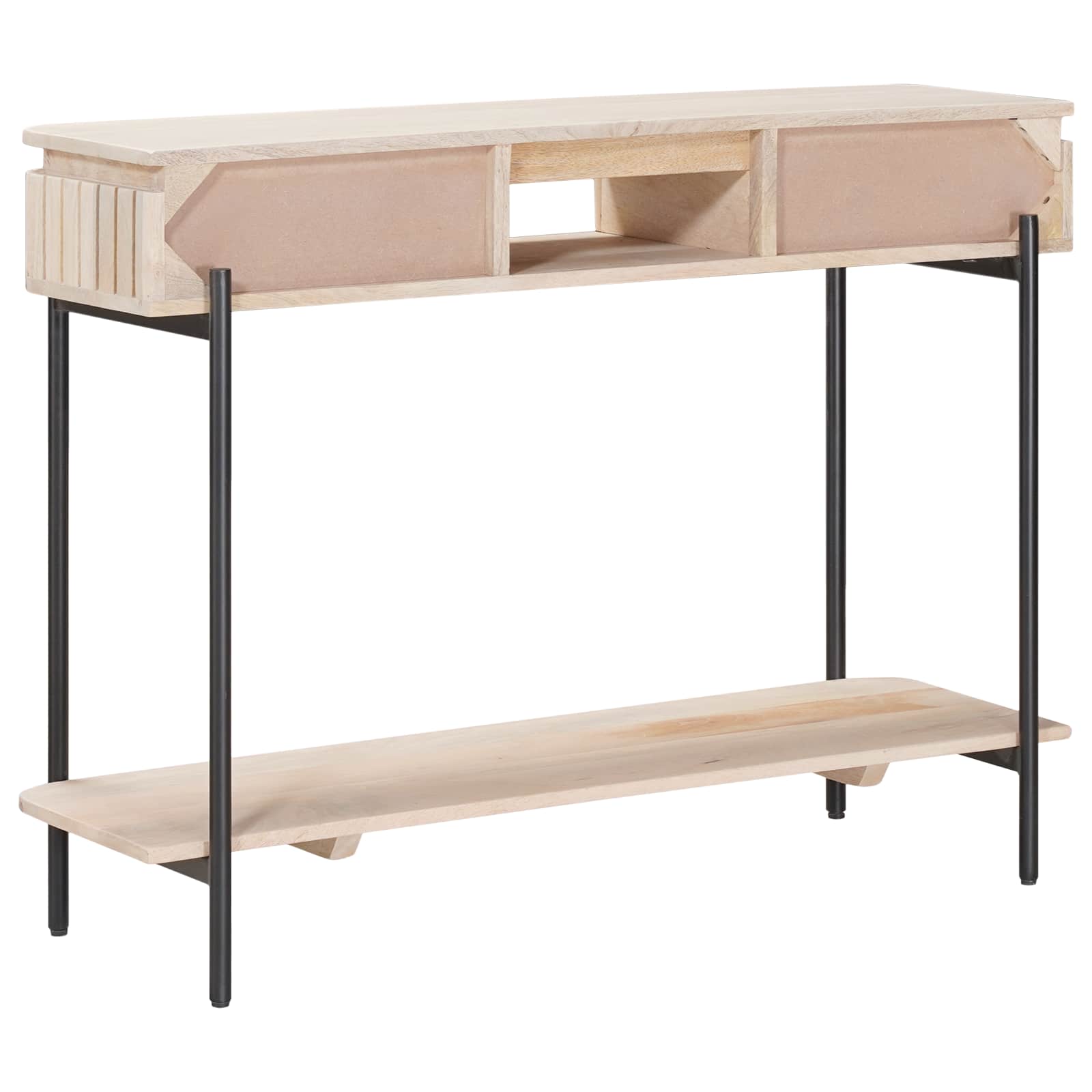 Handgefertigter Beistelltisch Weiß 100 x 30 x 76 cm