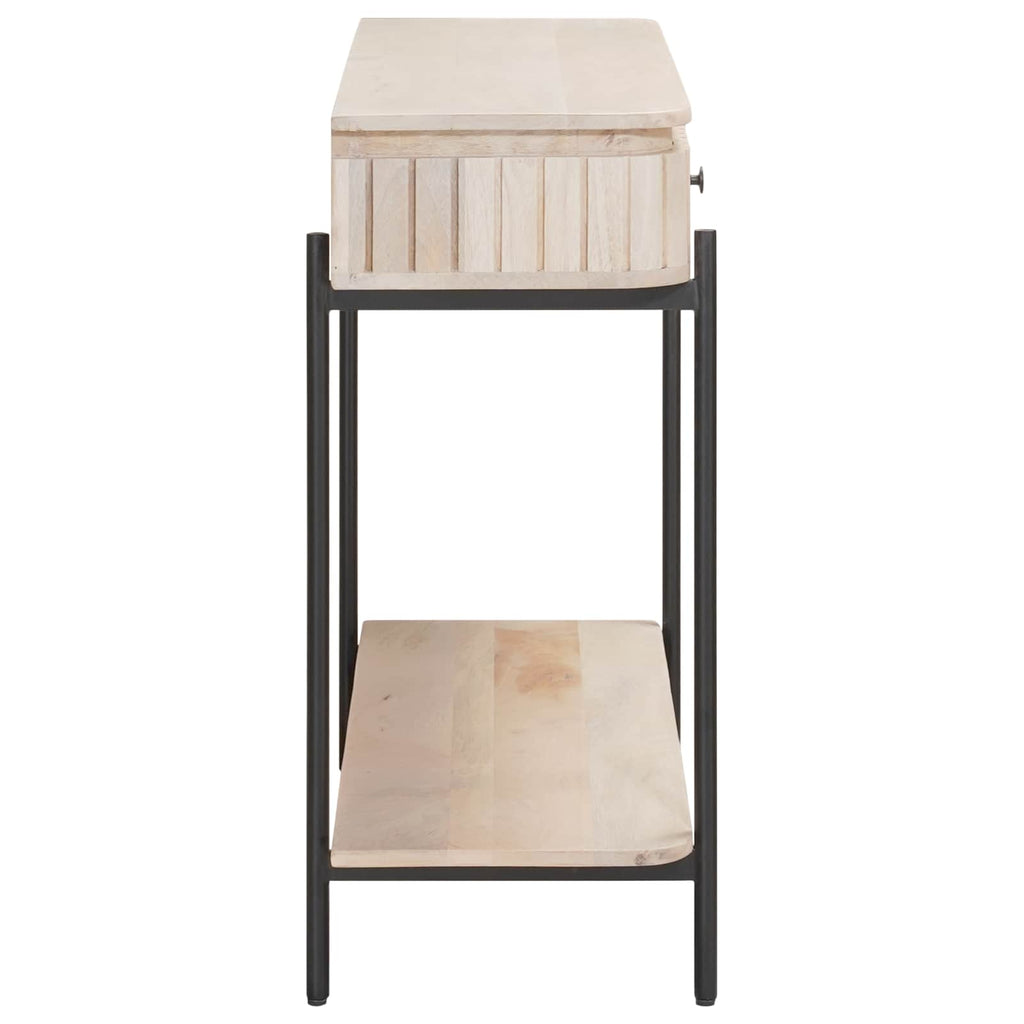 Handgefertigter Beistelltisch Weiß 100 x 30 x 76 cm