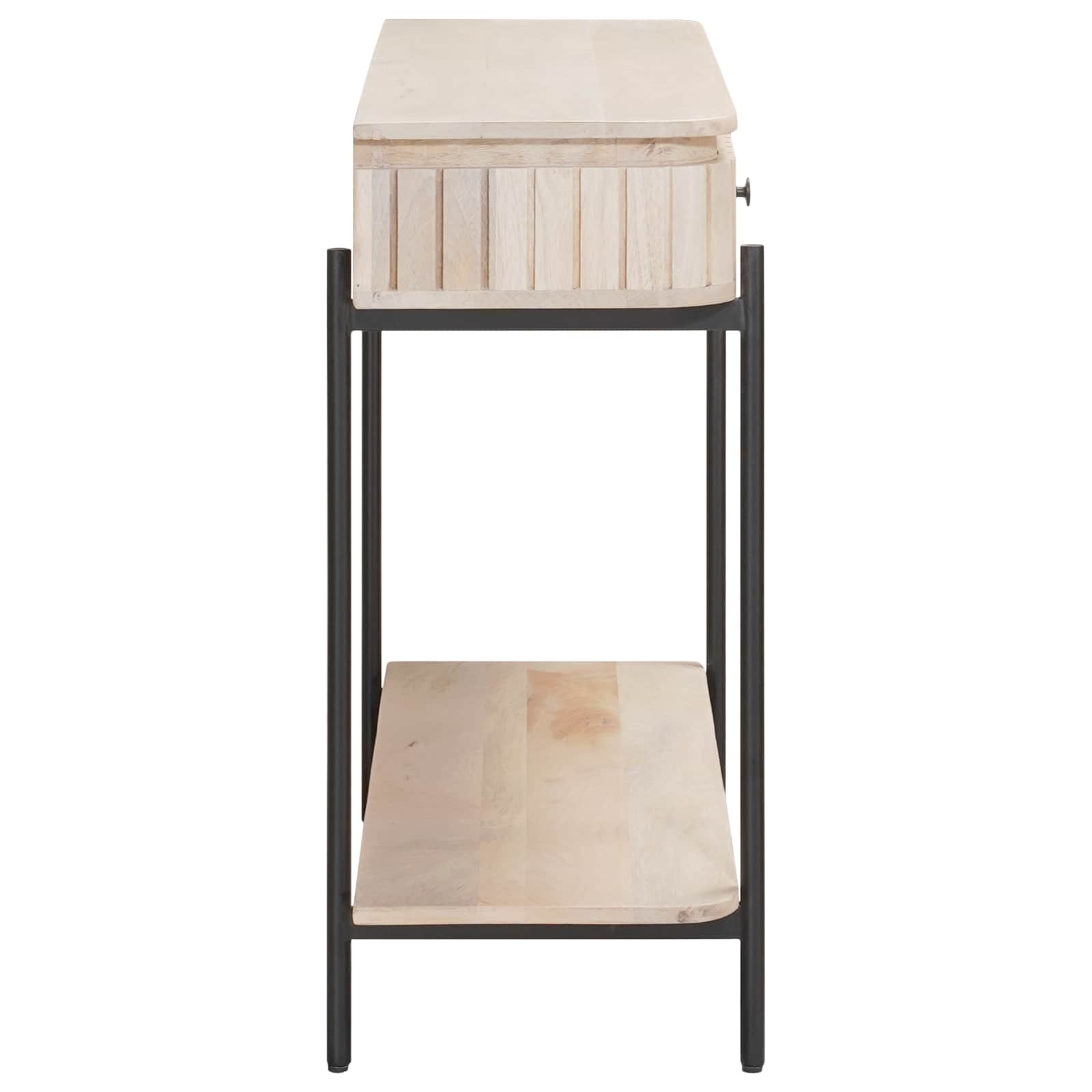 Handgefertigter Beistelltisch Weiß 100 x 30 x 76 cm