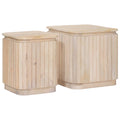 Handgefertigtes Beistelltisch-Set 2 pcs Weiß 45 x 45 x 45 cm