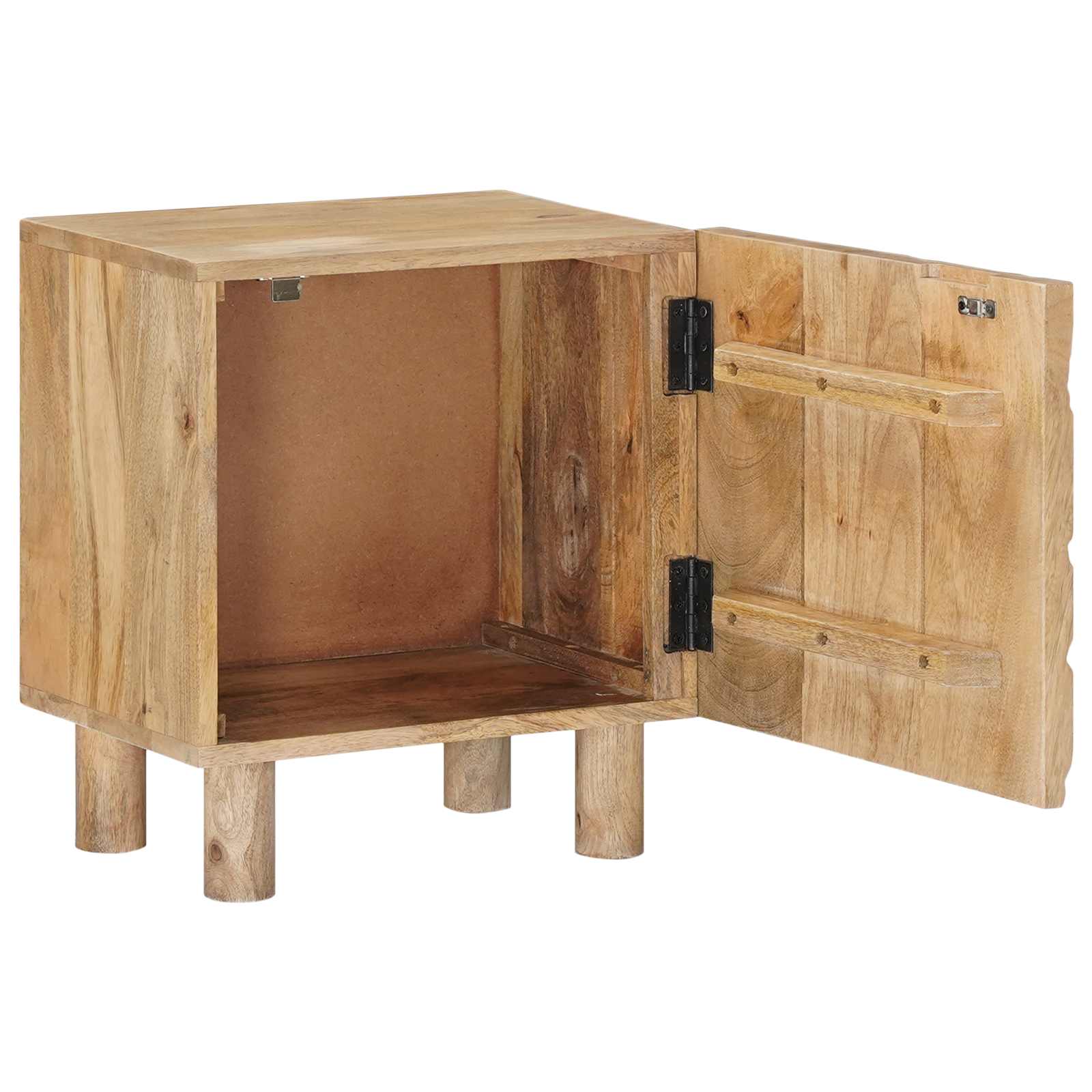 Handgefertigter Nachttisch Teakbraun 40 x 30 x 45 cm