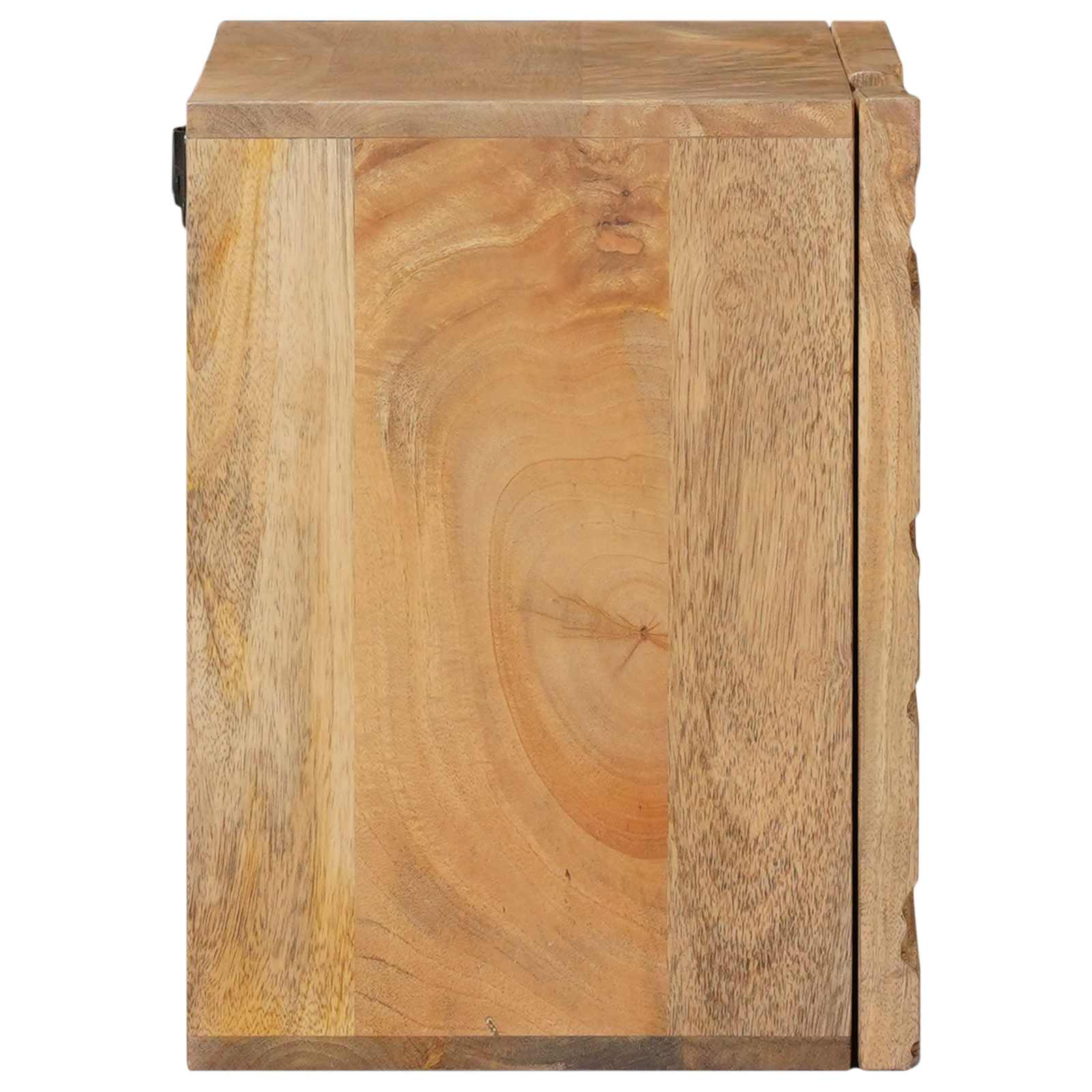 Handgefertigter Nachttisch Teakbraun 40x30x40 cm