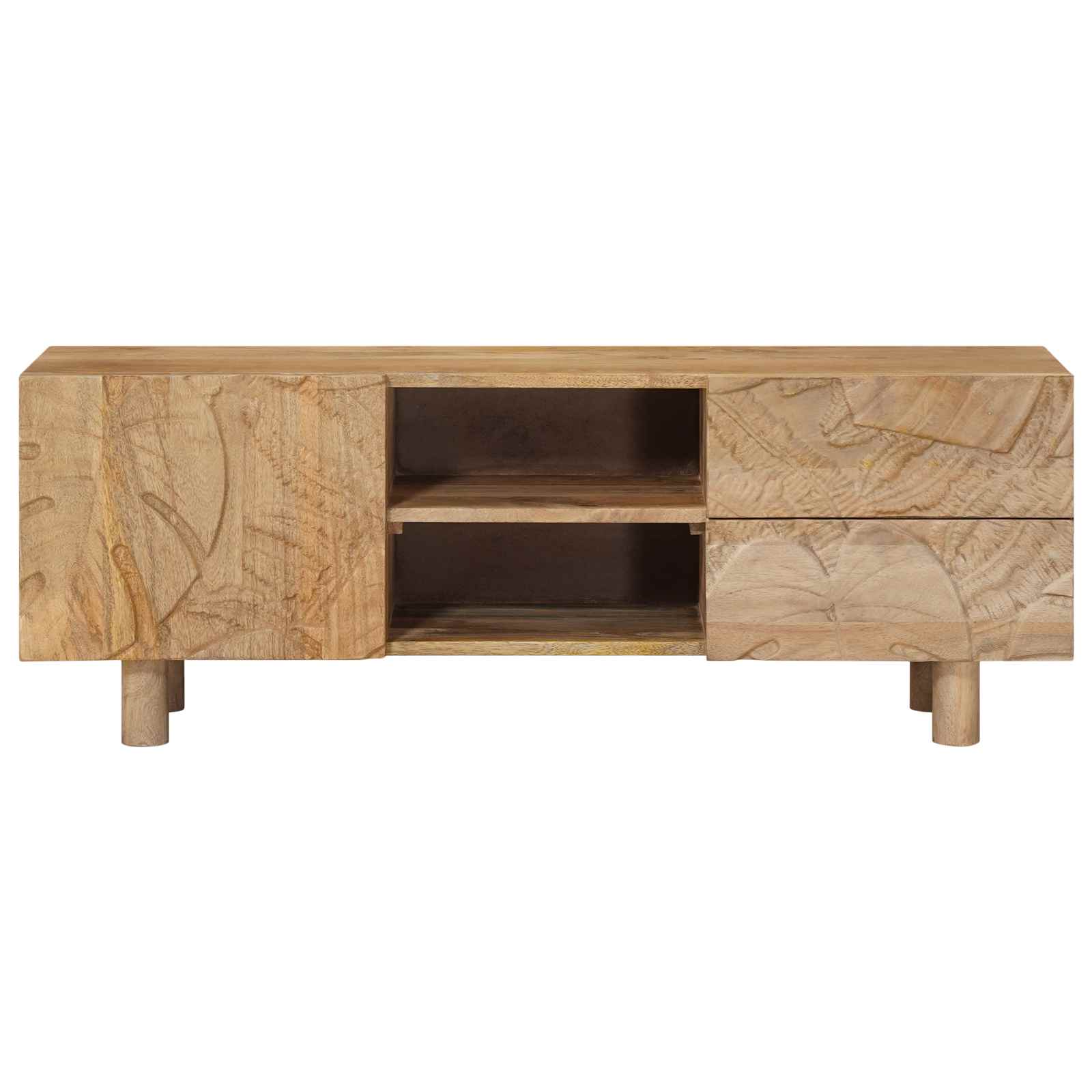 TV-Schränk mit Schubladen mit Regal mit Tür 110 x 30 x 40 cm