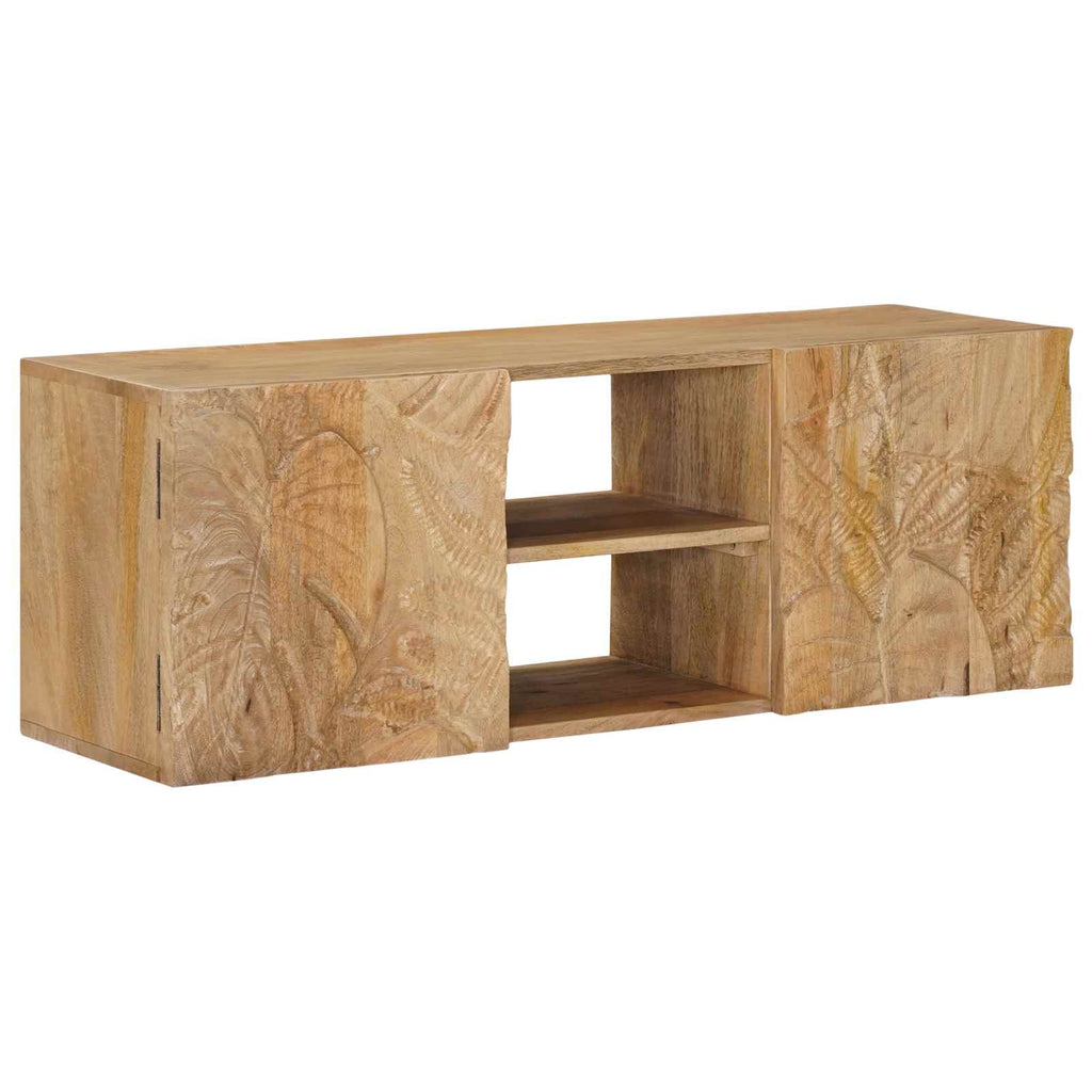 Wand-TV-Schrank mit Regal mit Speicher mit Tür 100 x 30 x 35 cm