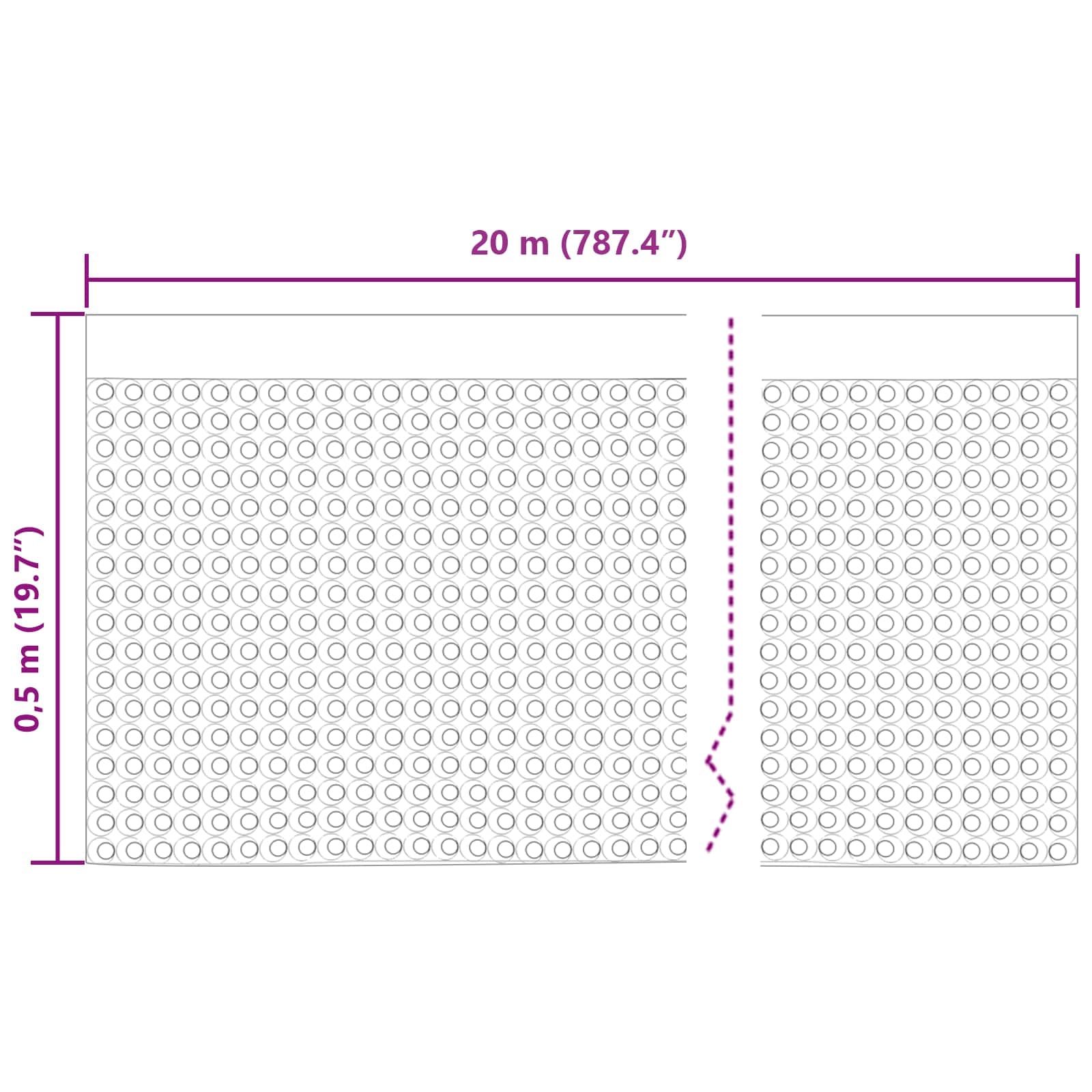 Dimpled Drainage Sheet 2 pcs Schwarz 0,5 x 20 m HDPE