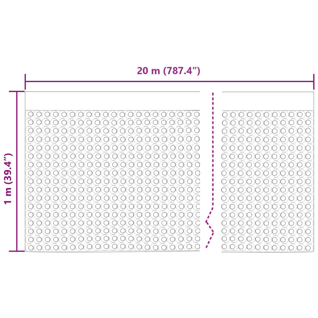 Dimpled Drainage Sheet 2 pcs Schwarz 1 x 20 m HDPE