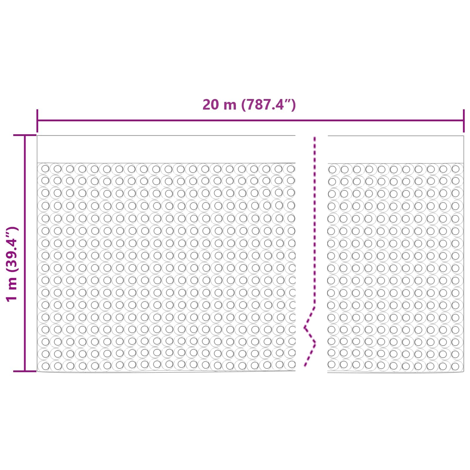 Dimpled Drainage Sheet 2 pcs Schwarz 1 x 20 m HDPE