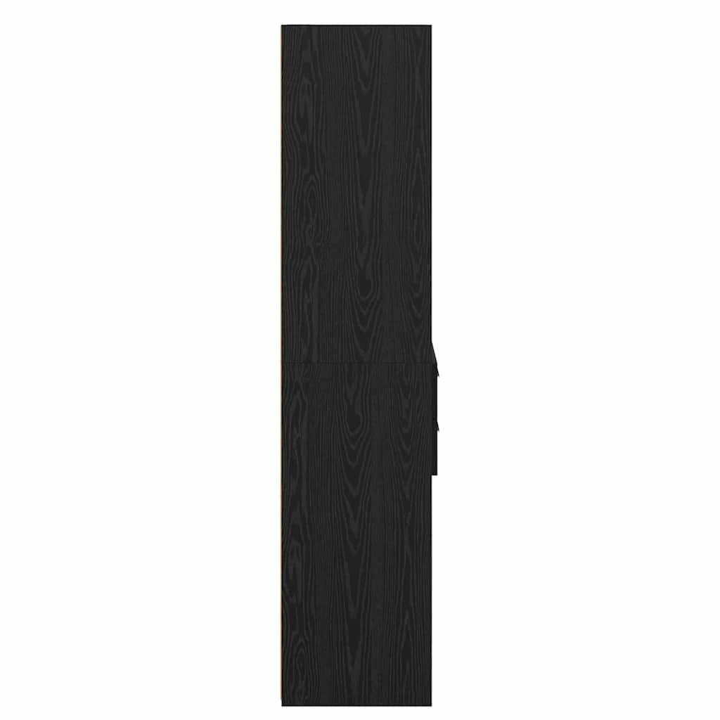 Highboard Schwarz Eichen-Optik 50 x 42,5 x 185 cm Holzwerkstoff