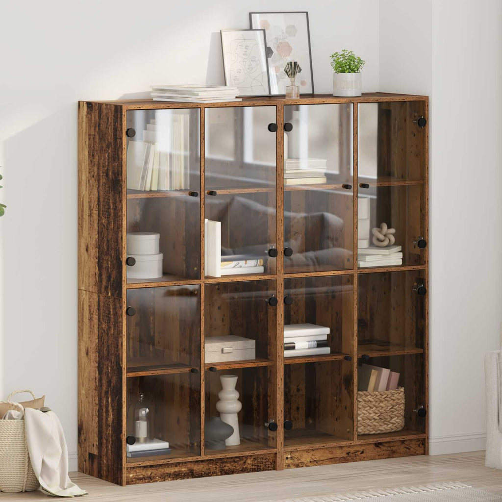 Highboard 2 pcs Altholz 68 x 37 x 142 cm Holzwerkstoff