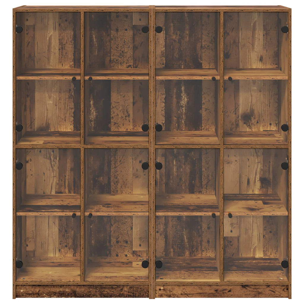 Highboard 2 pcs Altholz 68 x 37 x 142 cm Holzwerkstoff