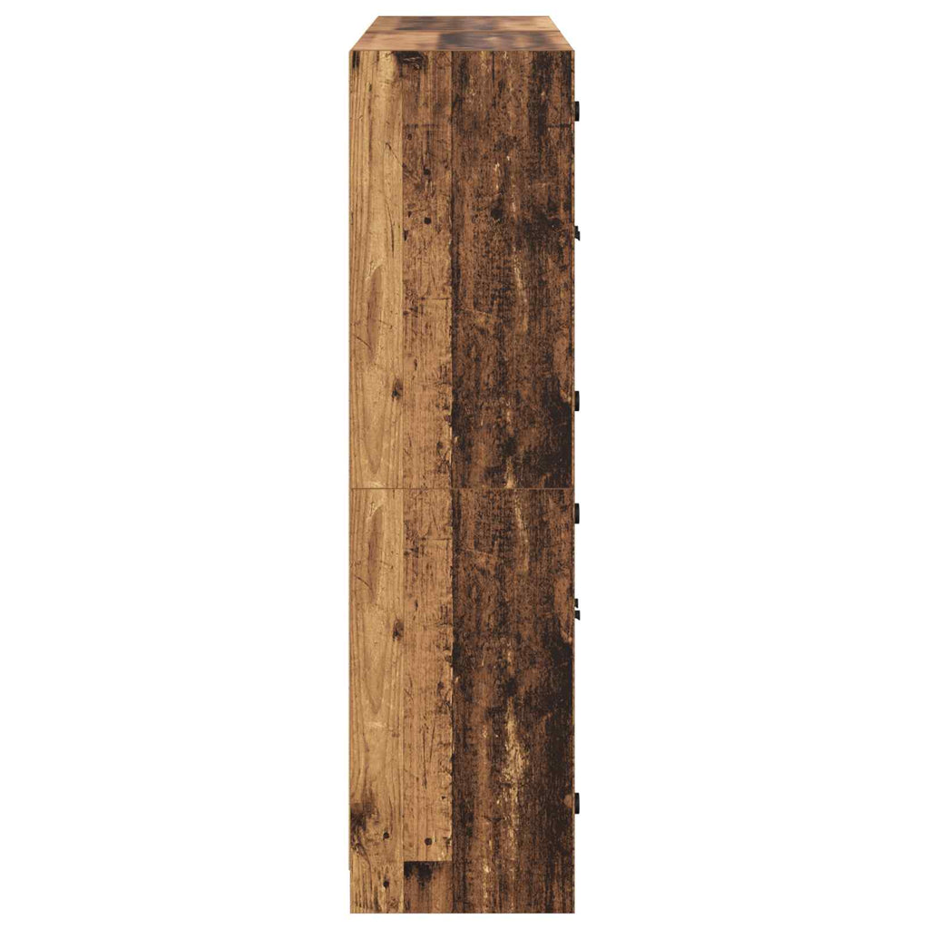Highboard 2 pcs Altholz 68 x 37 x 142 cm Holzwerkstoff