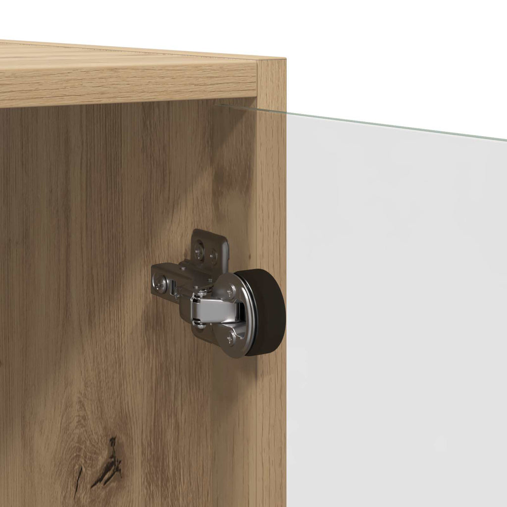 Highboard 2 pcs Artisan-Eiche 68 x 37 x 142 cm Holzwerkstoff