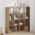 Highboard 2 pcs Artisan-Eiche 68 x 37 x 142 cm Holzwerkstoff