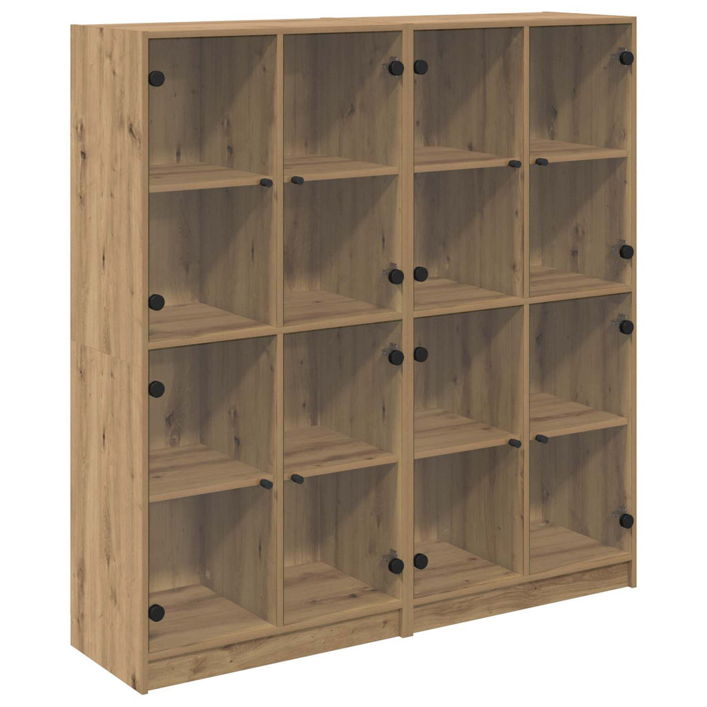 Highboard 2 pcs Artisan-Eiche 68 x 37 x 142 cm Holzwerkstoff