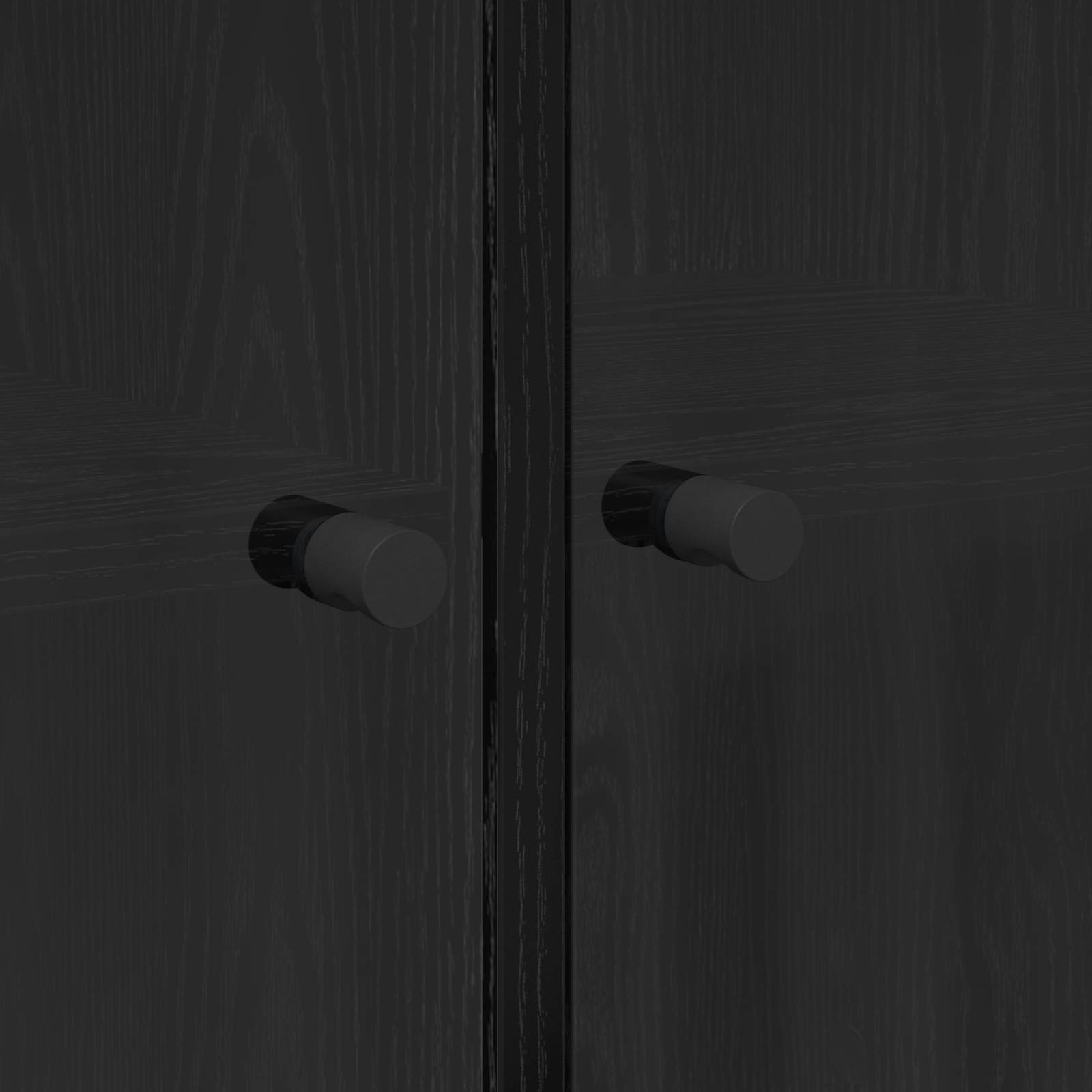 Highboard 2 pcs Schwarz Eichen-Optik 68 x 37 x 142 cm