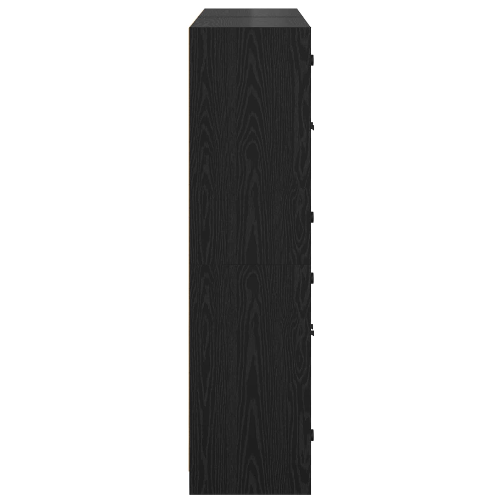 Highboard 2 pcs Schwarz Eichen-Optik 68 x 37 x 142 cm