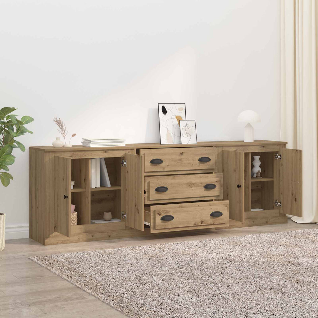 Sideboards 3 pcs Artisan-Eiche 210 x 35,5 x 67,5 cm