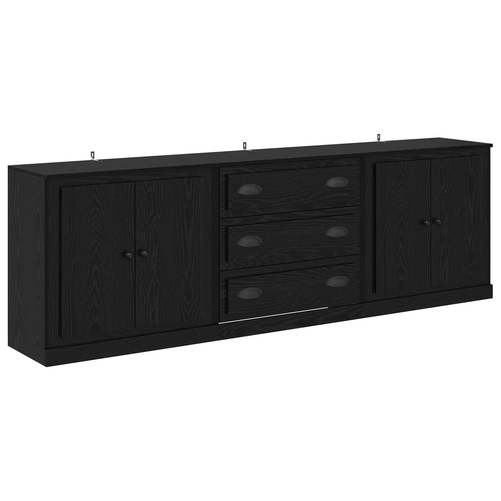 Sideboards 3 pcs Schwarze Eiche 210 x 35,5 x 67,5 cm