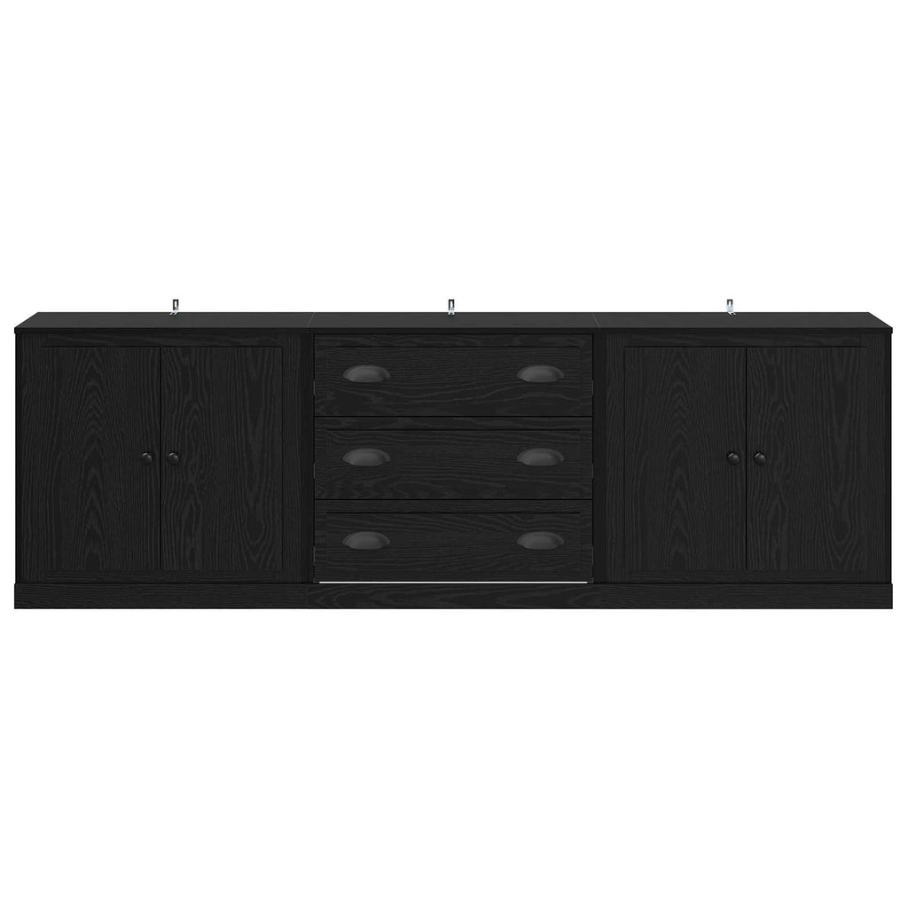 Sideboards 3 pcs Schwarze Eiche 210 x 35,5 x 67,5 cm