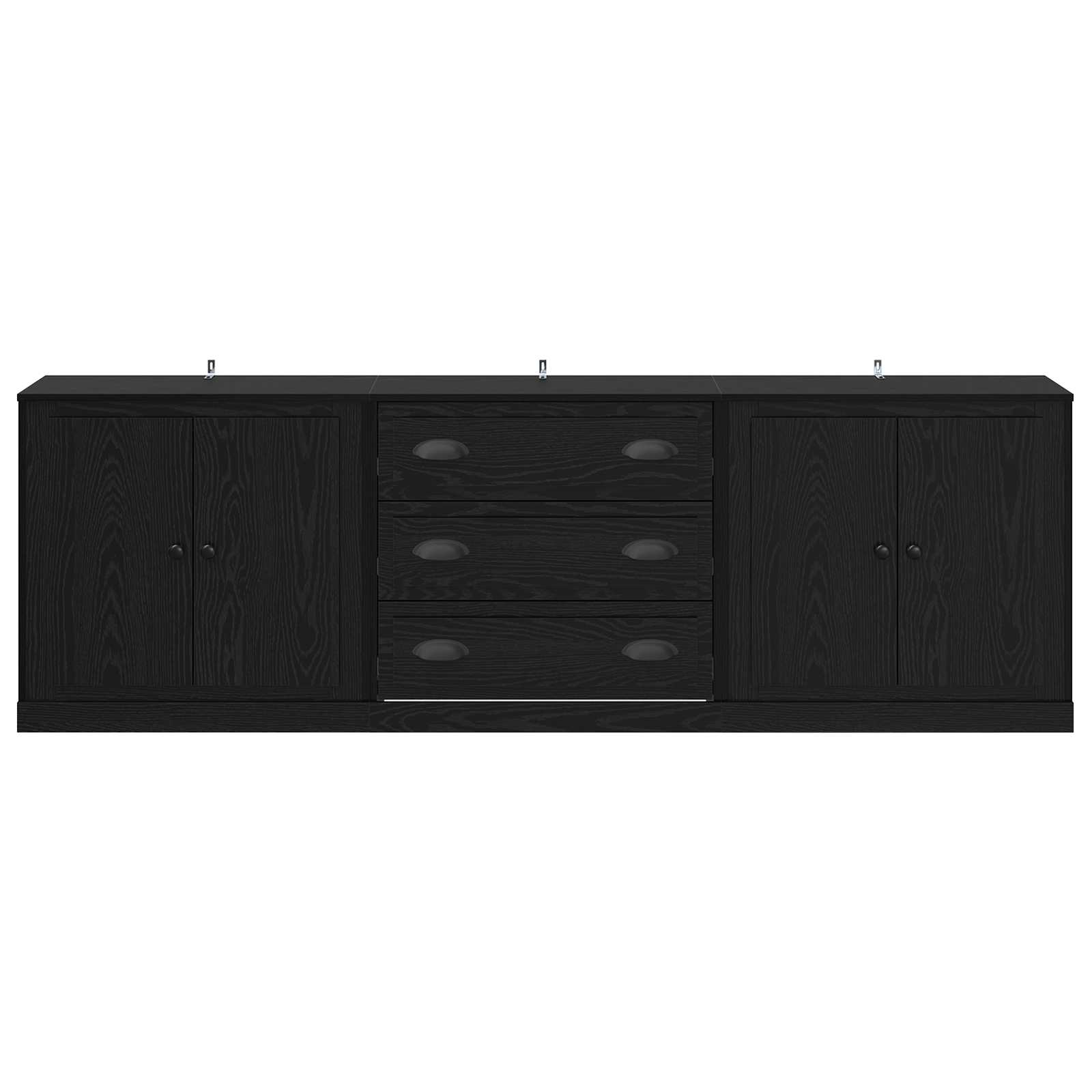 Sideboards 3 pcs Schwarze Eiche 210 x 35,5 x 67,5 cm