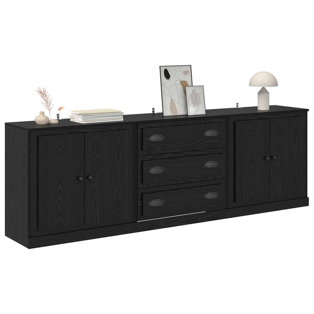 Sideboards 3 pcs Schwarze Eiche 210 x 35,5 x 67,5 cm