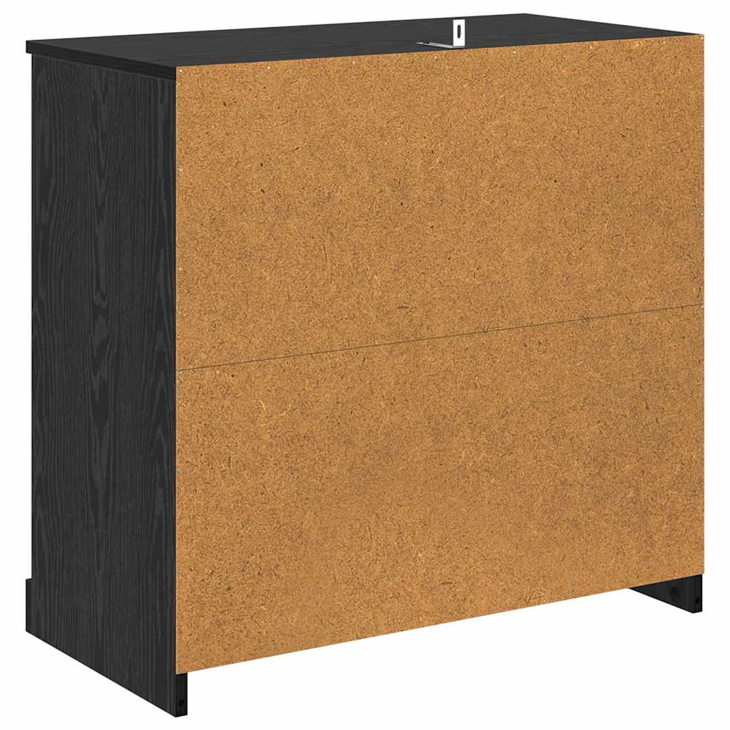 Sideboards 2 pcs Schwarz Eichen-Optik 70 x 35,5 x 67,5 cm