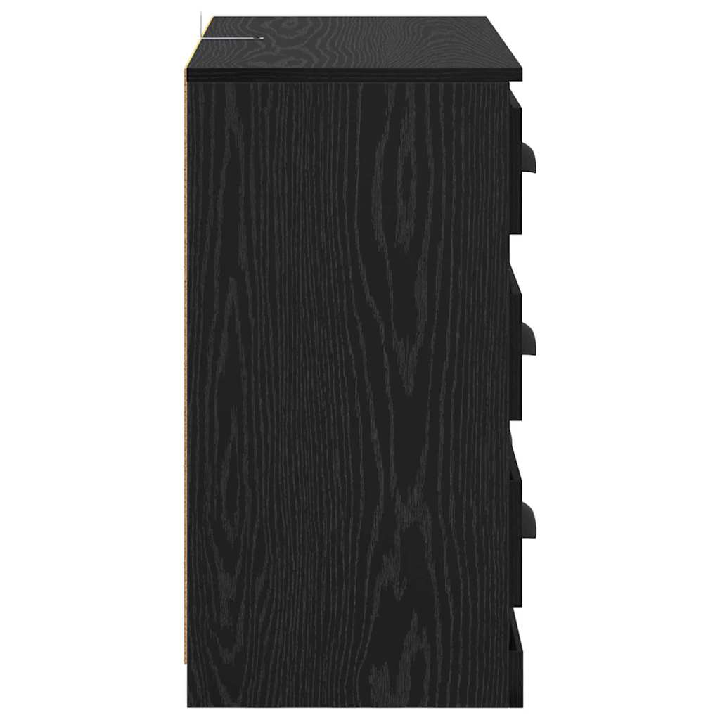 Sideboards 2 pcs Schwarz Eichen-Optik 70 x 35,5 x 67,5 cm