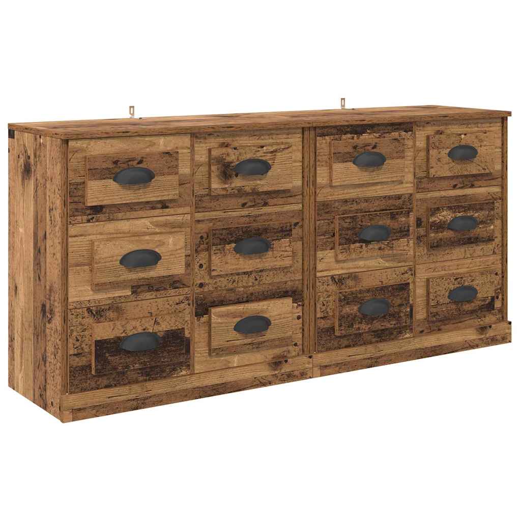 Sideboards 2 pcs Altholz 70 x 35,5 x 67,5 cm Holzwerkstoff