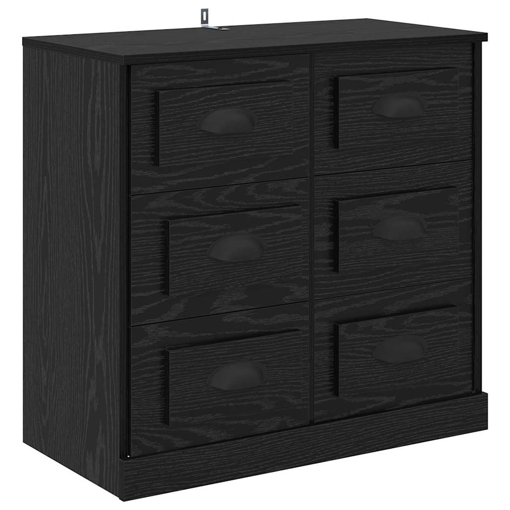 Sideboards 2 pcs Schwarz Eichen-Optik 70 x 35,5 x 67,5 cm