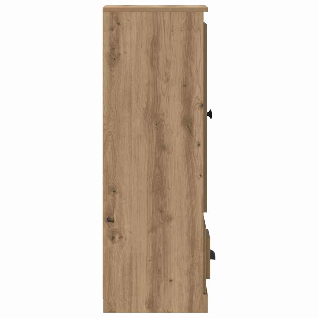 Highboard mit Schubladen 3 pcs Artisan-Eiche Holzwerkstoff