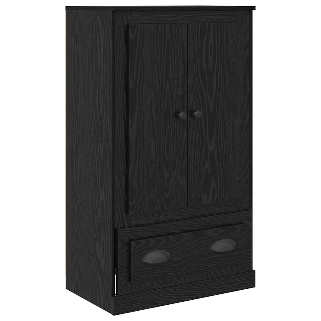 Highboard 3 pcs Schwarz Eichen-Optik Holzwerkstoff