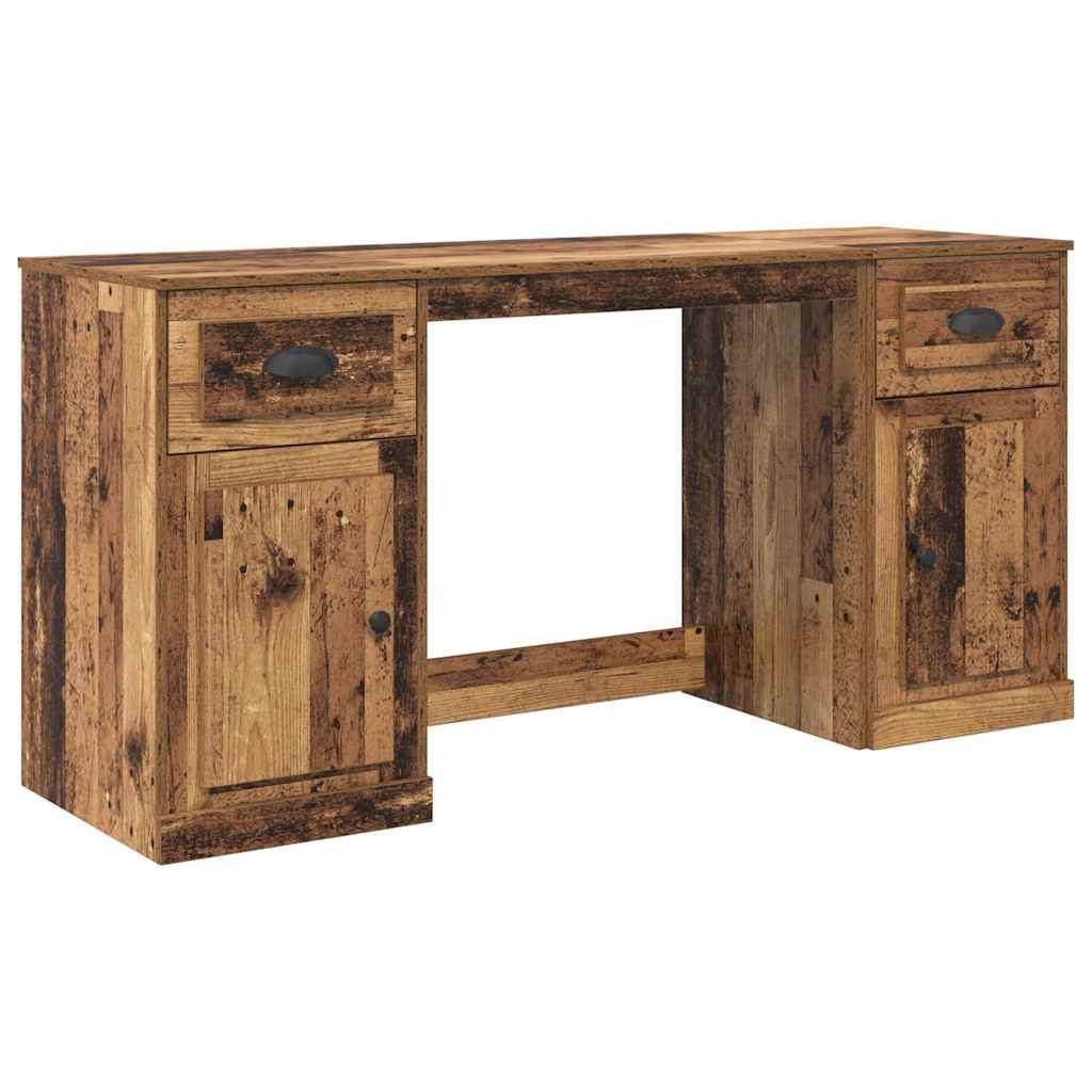 Schreibtisch mit Schrank mit Tür Altholz 154,5 x 50 x 75 cm